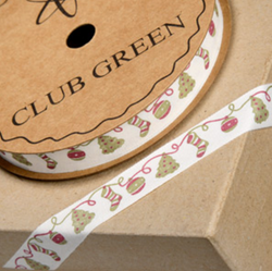 Christmas Design Printed Ribbon - 16MM X 10M