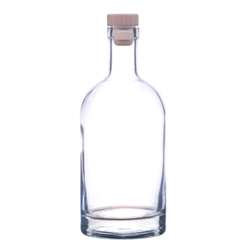 700ml Honorius Nocturne Glass Bottle with 22.5mm Beech Top Synthetic Stem Cork Stopper (TP179)