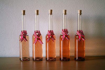 Christmas presents in glass bottles Christmas presents in glass bottles