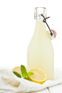 Thirst-quenching summer drinks in swing top bottles