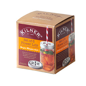 Kilner set of 6 Flower Lids for 400ml Handled Jar