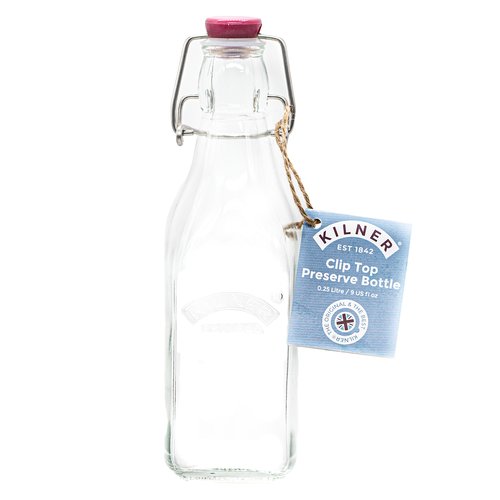 Kilner 250ml Square Clip Top Glass Bottle