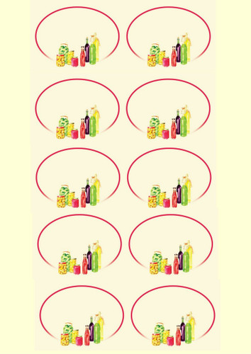 Jars and Bottles Peelable Labels