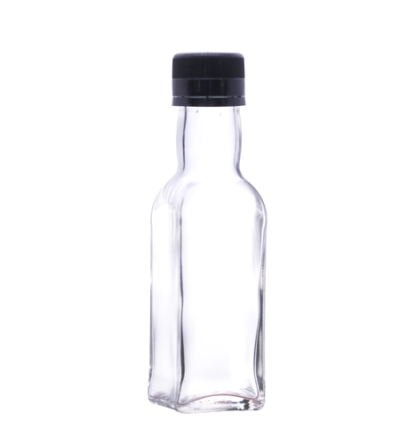 125ml Square Marasca Glass Oil Bottle