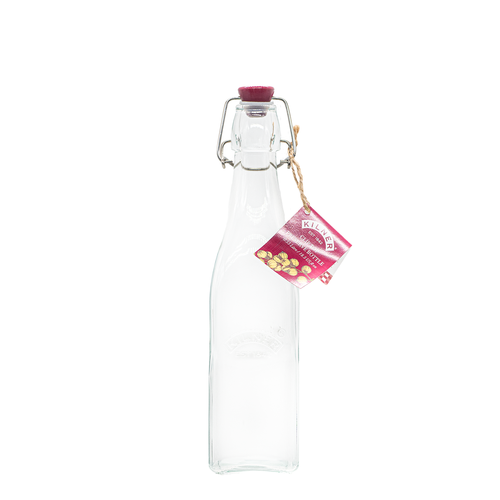 Square-based Kilner 550ml clip top glass  bottle