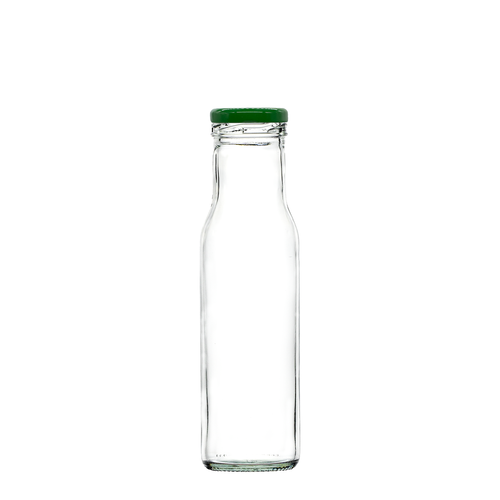 250ml Round Sauce Glass Bottle With Green Cap