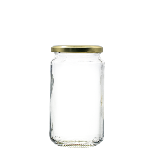 480ml Jam Jar or Pickle  Glass Jar with  a heat sealable lid in a choice of 5 different colours.