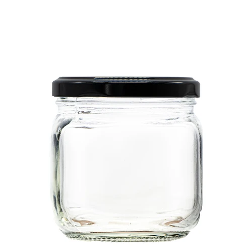 207ml Square Glass Jam Jars - Vintage Style (Packs Of 12/24/36/100/200/300) Price Includes Lids & VAT