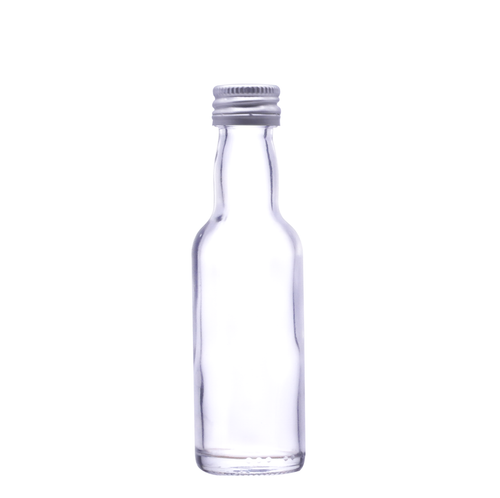 100 x 50ml Empty Glass Miniature Spirit Bottles