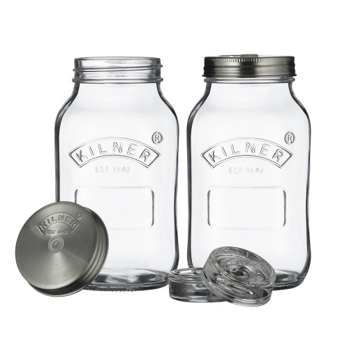 Set Of 2 Fermentation Jars 1 Litre