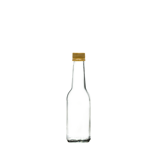 250ml Mineral Glass Bottle with gold duet cap