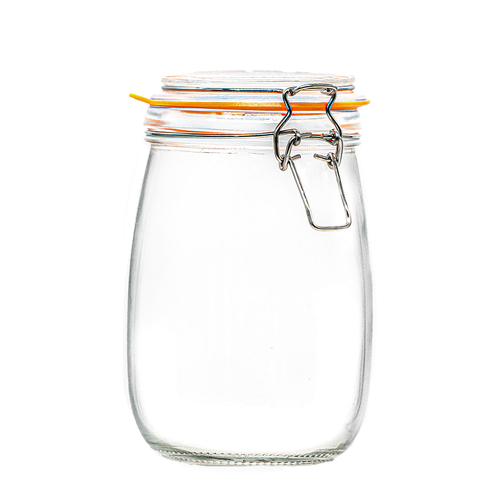 1 Litre Glass Clip top Jar