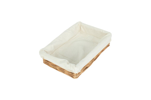 Wicker, Willow Woven,  Food  Tray (Small) Lined  L310mm x W210mm x H60mm