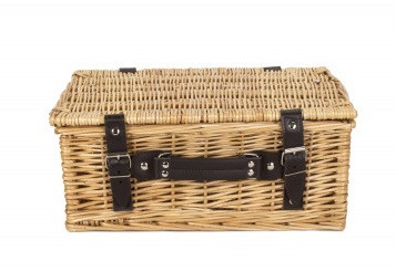 Wicker, 14" Full Buff Willow Hamper L 360mm x W 260mm x H 150mm