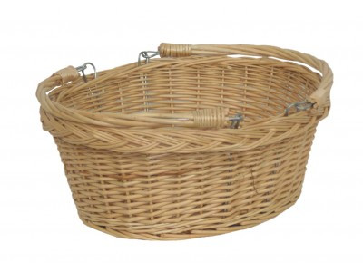Wicker, Willow Woven, Small Swing Handled Shopper L330mm x W280mm x H180mm