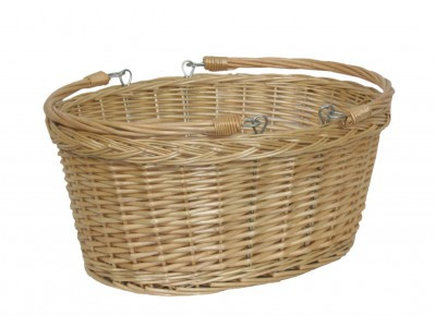 Wicker, Willow Woven, Medium, swing Handled Shopper L330mm x W280mm x H180mm