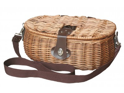 Wicker. Willow Woven Fishing Creel L360mm x W210mm x 150mm