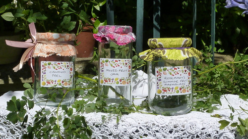 Jam Jar Preserving Labels - 70mm x 50mm - Mixed Fruit Design - Ideal for any Jam Jars 4oz through to 2lb