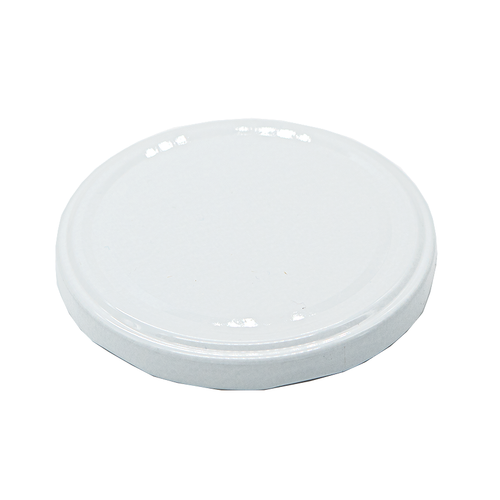 82mm Glass Jar Lid in White