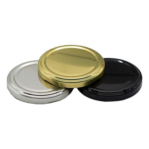 66mm Twist-off Glass Jar Lids in Black
