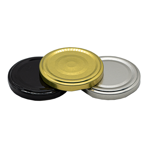63mm Black Button Glass Jar Twist-off Lids