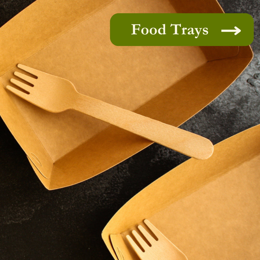 Biodegradable food trays from Wares of Knutsford.