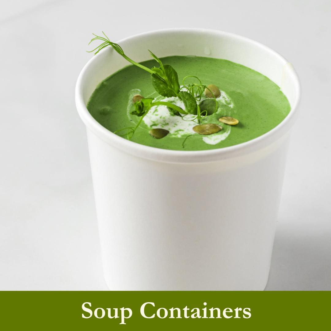 Takeaway soup containers from Wares of Knutsford