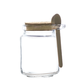 Cork Top Storage Jar with Spoon