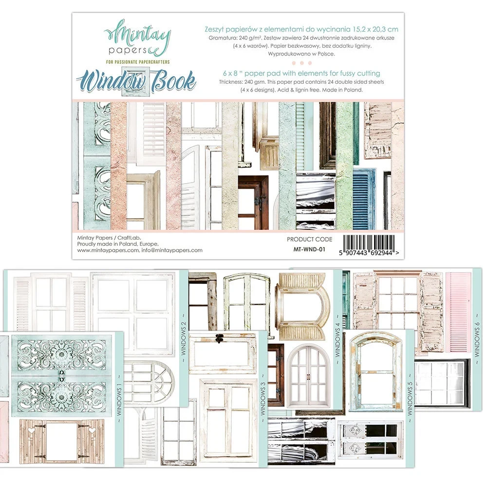 Mintay Papers - Window Book - 6 x 8 Paper Pad - Elements for Fussy ...