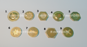 mitFORM - Screw Head - 22mm - #1
mitFORM high quality Metal Castings. mitFORM Metal Screw Heads can be used for your mixed media projects. The castings are flat backed, and can be stuck to your art with strong glue. They add style and dimension to your creations and can be painted over with a wide variety of media. and also look great in original color. mitFORM - Screw Head - 22mm - #1
mitFORM high quality Metal Castings. mitFORM Metal Screw Heads can be used for your mixed media projects. The castings are flat backed, and can be stuck to your art with strong glue. They add style and dimension to your creations and can be painted over with a wide variety of media. and also look great in original color.