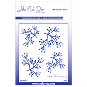 Elderflower dies designed by John Lockwood. (Set of 4)

Largest Die - 65mm x 47mm, Smallest Die - 50mm x 37mm.
These dies are compatible with most table top die cutting machines, Cuttlebug, Big Shot, Grand Calibur, eBosser etc.