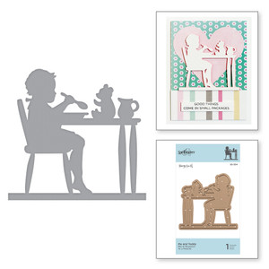Shapeabilities Me and Teddy Etched Dies Little Loves by Sharyn Sowell is a silhouette of a child sharing a meal with a friend, Teddy. Little Loves Collection by Sharyn Sowell is full of moments captured in the eyes of little ones as they experience the wonders of life and first milestones.
Approximate Size: 2.53 x 5.04 in 6.50 x 12.80 cm Shapeabilities Me and Teddy Etched Dies Little Loves by Sharyn Sowell is a silhouette of a child sharing a meal with a friend, Teddy. Little Loves Collection by Sharyn Sowell is full of moments captured in the eyes of little ones as they experience the wonders of life and first milestones.
Approximate Size: 2.53 x 5.04 in 6.50 x 12.80 cm