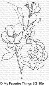 My Favorite Things - Fresh Cut Flowers Background Rubber Stamps (CBG - 106)

This A2 sized floral sketch perfectly fills a standard sized card of 4.25 x 5.5 inches.