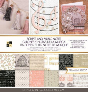 DCWV (Die Cuts With a View) 12x12 Paper Stack - Scripts and Music Notes - Premium Stack (10466178)
DCWV 12x12 Paper Stack - Scripts and Music Notes, 36 printed 12x12 sheets, including 6 sheets foiled on vellum. DCWV (Die Cuts With a View) 12x12 Paper Stack - Scripts and Music Notes - Premium Stack (10466178)
DCWV 12x12 Paper Stack - Scripts and Music Notes, 36 printed 12x12 sheets, including 6 sheets foiled on vellum.