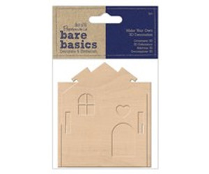 Papermania, Bare Basics, Make Your Own 3D Decoration, Wooden House (PMA 174734)
Make you own 3D Wooden House with this lovely 3D Decoration pack from Bare Basics. Pop the pieces together for a truly charming make! Embellish, paint or simply leave natural. Assembled house approx. 70mm wide x 85mm deep x 80mm high. Made from 3mm thick. Papermania, Bare Basics, Make Your Own 3D Decoration, Wooden House (PMA 174734)
Make you own 3D Wooden House with this lovely 3D Decoration pack from Bare Basics. Pop the pieces together for a truly charming make! Embellish, paint or simply leave natural. Assembled house approx. 70mm wide x 85mm deep x 80mm high. Made from 3mm thick.