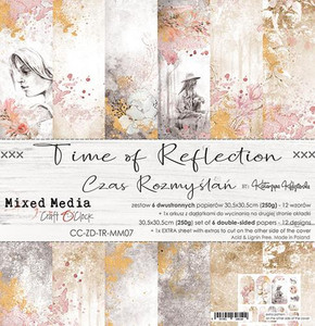 Craft O'Clock - Paper Collection 12"x12" Time Of Reflection - 250 gsm, 12 designs, bonus design on back of the cover (CC-ZD-TR-MM07)
A set of 6 double-sided pages.  Time Of Reflection Collection (12 patterns) of high quality scrapbooking paper.  Each page is 12x12 inches or 30.5x30.5cm.  The paper weight is 250gsm.  1 Extra Sheet with extras to cut on the other side of the cover.  This product is acid and lignin free. Craft O'Clock - Paper Collection 12"x12" Time Of Reflection - 250 gsm, 12 designs, bonus design on back of the cover (CC-ZD-TR-MM07)
A set of 6 double-sided pages.  Time Of Reflection Collection (12 patterns) of high quality scrapbooking paper.  Each page is 12x12 inches or 30.5x30.5cm.  The paper weight is 250gsm.  1 Extra Sheet with extras to cut on the other side of the cover.  This product is acid and lignin free.