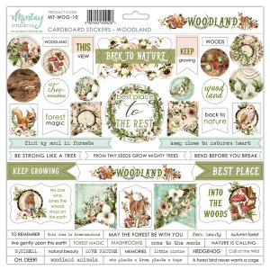Mintay - Woodland - 12 x 12 Chipboards (MT-WOO-10)
A unique view on forest theme with lovely animals, huge lush of woodland trees and leaves with some mistery twist. It is also not a typical Autumn collection, but we know that it will be perfect for this type of theme. The trees and leaves in this collection have a variety of colors, so the papers will be perfect for any season and many occasions! Mintay - Woodland - 12 x 12 Chipboards (MT-WOO-10)
A unique view on forest theme with lovely animals, huge lush of woodland trees and leaves with some mistery twist. It is also not a typical Autumn collection, but we know that it will be perfect for this type of theme. The trees and leaves in this collection have a variety of colors, so the papers will be perfect for any season and many occasions!
