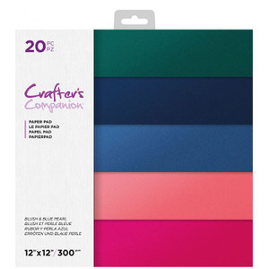 Crafter's Companion - 12"x12" Pearl pad - Blush & Blue Pearl - 20pcs (CC-PAD12-BBPE)
Craft co-ordinating cards, boxes, envelopes, bags and so much more with this stunning Crafters Companion 12x12” Paper Pad!
The Blush and Blue Pearl Pad contains 20 sheets of coloured paper. With an elegant palette of blush pink, soft peach, inky blue, emerald green and dusty blue- this pad is ideal for sweet and feminine makes!
There are 4 sheets of each of the 5 colours and each sheet is 300gsm. This means it is strong and sturdy enough to be used with the Ultimate Pro, Enveloper and Boxer board for a wide range of construction projects! Use them to create advanced fold cards, gift and keep sake boxes, envelopes and so much more.
This pearl paper pad has been designed to co-ordinate with the matching Blue and Blush Florals patterned paper pad for completely cohesive and matching makes - why not take a look and collect the full set? Crafter's Companion - 12"x12" Pearl pad - Blush & Blue Pearl - 20pcs (CC-PAD12-BBPE)
Craft co-ordinating cards, boxes, envelopes, bags and so much more with this stunning Crafters Companion 12x12” Paper Pad!
The Blush and Blue Pearl Pad contains 20 sheets of coloured paper. With an elegant palette of blush pink, soft peach, inky blue, emerald green and dusty blue- this pad is ideal for sweet and feminine makes!
There are 4 sheets of each of the 5 colours and each sheet is 300gsm. This means it is strong and sturdy enough to be used with the Ultimate Pro, Enveloper and Boxer board for a wide range of construction projects! Use them to create advanced fold cards, gift and keep sake boxes, envelopes and so much more.
This pearl paper pad has been designed to co-ordinate with the matching Blue and Blush Florals patterned paper pad for completely cohesive and matching makes - why not take a look and collect the full set?