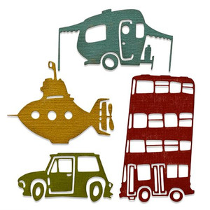 Sizzix - Ellison - Thinlits Die Set 4PK - Wacky Transport #1 by Tim Holtz (665220)
The Wacky Transport die set by Tim Holtz is perfect for all those transport lovers in your life! It features four different designs including a car and submarine, these designs are perfect for a wide range of makes all year round.
This die set was released as part of Chapter 1 2021.
Thinlits create dazzling detailed shapes for more creative cardmaking and papercrafting projects. These wafer-thin chemically-etched die sets are designed to cut, emboss or stencil a single sheet of cardstock, paper, metallic foil or vellum. They are simple to use, compact and portable for cutting at home or on the go. Use them for enhanced intricacy and to add a special touch of inspiration to all your projects.
The Thinlits dies in this set are compatible with the BIGkick, Big Shot and Vagabond machines.
To cut, the sandwich requires use of a pair of Cutting Pads and the machine's included Platform; when using the Essentials Platform or Solo Platform & Shim, the Extended Adapter or Solo Adapter is required. Because of their intricacy, Thinlits dies may require up to three passes to cut. If extra ejection is needed for easier separation of the die-cut from the design, place wax paper between the Thinlits die and your material and then cut.
These dies can also emboss when the machine's included Platform is combined with an Impressions Pad and Silicone Rubber sheet. The diagrams on the Platform offer easy guidelines about how to make the perfect Sizzix sandwich.
To stencil, place the die over desired material and apply ink or chalk to the die indentations. This technique can be used alone or to enhance embossed designs. Sizzix - Ellison - Thinlits Die Set 4PK - Wacky Transport #1 by Tim Holtz (665220)
The Wacky Transport die set by Tim Holtz is perfect for all those transport lovers in your life! It features four different designs including a car and submarine, these designs are perfect for a wide range of makes all year round.
This die set was released as part of Chapter 1 2021.
Thinlits create dazzling detailed shapes for more creative cardmaking and papercrafting projects. These wafer-thin chemically-etched die sets are designed to cut, emboss or stencil a single sheet of cardstock, paper, metallic foil or vellum. They are simple to use, compact and portable for cutting at home or on the go. Use them for enhanced intricacy and to add a special touch of inspiration to all your projects.
The Thinlits dies in this set are compatible with the BIGkick, Big Shot and Vagabond machines.
To cut, the sandwich requires use of a pair of Cutting Pads and the machine's included Platform; when using the Essentials Platform or Solo Platform & Shim, the Extended Adapter or Solo Adapter is required. Because of their intricacy, Thinlits dies may require up to three passes to cut. If extra ejection is needed for easier separation of the die-cut from the design, place wax paper between the Thinlits die and your material and then cut.
These dies can also emboss when the machine's included Platform is combined with an Impressions Pad and Silicone Rubber sheet. The diagrams on the Platform offer easy guidelines about how to make the perfect Sizzix sandwich.
To stencil, place the die over desired material and apply ink or chalk to the die indentations. This technique can be used alone or to enhance embossed designs.