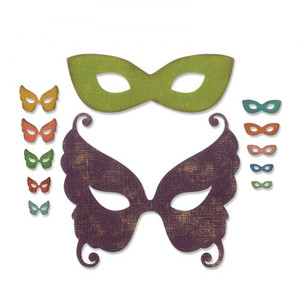 Sizzix - Ellison - Thinlits Die Set 12PK - Masquerade by Tim Holtz (664195)
Thinlits create dazzling detailed shapes for more creative cardmaking and papercrafting projects. These wafer-thin chemically-etched die sets are designed to cut, emboss or stencil a single sheet of cardstock, paper, metallic foil or vellum. They are simple to use, compact and portable for cutting at home or on the go. Use them for enhanced intricacy and to add a special touch of inspiration to all your projects.
The Thinlits dies in this set are compatible with the BIGkick, Big Shot and Vagabond machines.
To cut, the sandwich requires use of a pair of Cutting Pads and the machine's included Platform; when using the Essentials Platform or Solo Platform & Shim, the Extended Adapter or Solo Adapter is required. Because of their intricacy, Thinlits dies may require up to three passes to cut. If extra ejection is needed for easier separation of the die-cut from the design, place wax paper between the Thinlits die and your material and then cut.
These dies can also emboss when the machine's included Platform is combined with an Impressions Pad and Silicone Rubber sheet. The diagrams on the Platform offer easy guidelines about how to make the perfect Sizzix sandwich.
To stencil, place the die over desired material and apply ink or chalk to the die indentations. This technique can be used alone or to enhance embossed designs. Sizzix - Ellison - Thinlits Die Set 12PK - Masquerade by Tim Holtz (664195)
Thinlits create dazzling detailed shapes for more creative cardmaking and papercrafting projects. These wafer-thin chemically-etched die sets are designed to cut, emboss or stencil a single sheet of cardstock, paper, metallic foil or vellum. They are simple to use, compact and portable for cutting at home or on the go. Use them for enhanced intricacy and to add a special touch of inspiration to all your projects.
The Thinlits dies in this set are compatible with the BIGkick, Big Shot and Vagabond machines.
To cut, the sandwich requires use of a pair of Cutting Pads and the machine's included Platform; when using the Essentials Platform or Solo Platform & Shim, the Extended Adapter or Solo Adapter is required. Because of their intricacy, Thinlits dies may require up to three passes to cut. If extra ejection is needed for easier separation of the die-cut from the design, place wax paper between the Thinlits die and your material and then cut.
These dies can also emboss when the machine's included Platform is combined with an Impressions Pad and Silicone Rubber sheet. The diagrams on the Platform offer easy guidelines about how to make the perfect Sizzix sandwich.
To stencil, place the die over desired material and apply ink or chalk to the die indentations. This technique can be used alone or to enhance embossed designs.