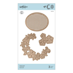 Spellbinders Dies - Special Moments - Marisa Job - Floral Oval (S5-378)
Shapeabilities Floral Oval Etched Dies Special Moments Collection by Marisa Job is a set of three dies includes a lattice oval with a flowered crescent shape, and a set of three different sized flower accents.  Assemble them together to create a beautiful garden motif. Spellbinders Shapeabilities cut, emboss and stencil with a single die template.  Special Moments Collection by Marisa Job brings together her signature floral designs and sentiments to help create expression through art.  Special Moments complements her other collection to mix and match for a wonderful collaboration.
Approximate sizes:
Flower Crescent: 3.50 x 4.35 in 8.80 x 11.00 cm
Flower 1: 1.20 x 1.25 in 3.50 x 3.50 cm
Flower 2: 1.00 x 1.00 in 2.50 x 2.50 cm
Flower 3: 0.75 x 0.75 in 1.90 x 1.90 cm
Oval: 2.70 x 3.40 in 6.80 x 8.50 cm  Spellbinders Dies - Special Moments - Marisa Job - Floral Oval (S5-378)
Shapeabilities Floral Oval Etched Dies Special Moments Collection by Marisa Job is a set of three dies includes a lattice oval with a flowered crescent shape, and a set of three different sized flower accents.  Assemble them together to create a beautiful garden motif. Spellbinders Shapeabilities cut, emboss and stencil with a single die template.  Special Moments Collection by Marisa Job brings together her signature floral designs and sentiments to help create expression through art.  Special Moments complements her other collection to mix and match for a wonderful collaboration.
Approximate sizes:
Flower Crescent: 3.50 x 4.35 in 8.80 x 11.00 cm
Flower 1: 1.20 x 1.25 in 3.50 x 3.50 cm
Flower 2: 1.00 x 1.00 in 2.50 x 2.50 cm
Flower 3: 0.75 x 0.75 in 1.90 x 1.90 cm
Oval: 2.70 x 3.40 in 6.80 x 8.50 cm