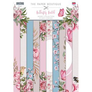 The Paper Boutique - Butterfly Ballet A4 Insert Collection - (PB1170)
The Paper Boutique Butterfly Ballet Insert Collection has been designed to coordinate with the rest of the products featured in the collection. This collection features pink floral compositions, butterflies and bees.  They are printed on high quality uncoated paper meaning the crafter can add their own twist to the designs using ink pads and other colouring mediums! You can even add your own sentiments using stamps, peel offs or hand-writing them on
Each pack contains 40 sheets, in a stunning palette of pink, blue, green and neutral.   The Paper Boutique - Butterfly Ballet A4 Insert Collection - (PB1170)
The Paper Boutique Butterfly Ballet Insert Collection has been designed to coordinate with the rest of the products featured in the collection. This collection features pink floral compositions, butterflies and bees.  They are printed on high quality uncoated paper meaning the crafter can add their own twist to the designs using ink pads and other colouring mediums! You can even add your own sentiments using stamps, peel offs or hand-writing them on
Each pack contains 40 sheets, in a stunning palette of pink, blue, green and neutral.