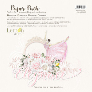 Lemoncraft - Elegance - Set of scrapbooking papers 12 x 12 (LEM-ELEGA07)
Set contains 6 double-sided papers, 12 designs - 1 piece per design, 250gsm. Bonus pattern at the back of the cover.
Designed by MARTA LULEK.
Lemoncraft - Elegance - Set of scrapbooking papers 12 x 12 (LEM-ELEGA07)
Set contains 6 double-sided papers, 12 designs - 1 piece per design, 250gsm. Bonus pattern at the back of the cover.
Designed by MARTA LULEK.