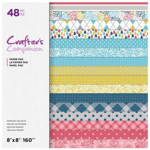 Crafter's Companion - Everyday Delights - 8"x 8" Paper Pad 48pcs (CC-PAD08-EVERY)
Add a pop of perfect colour to your cards, gift bags, gift tags and more with the Everyday Delights 8” x 8” Paper Pad!
This paper pad features 16 beautiful designs in a variety of patterns, including polka dots, gingham, stripes and ditsy florals, making it ideal for bringing some bright fun into your crafting. With shades of navy blue, golden yellow, aqua and warm rose, this paper pad is perfect for so many occasions!
With three sheets of every design, that gives you 48 printed sheets in total and plenty of opportunity to re-use your favourites!
Each sheet measures 8" x 8" (20.4cm x 20.4cm), so these sheets are perfect for small scrapbooks or cards! They're absolutely ideal for die-cutting, stamping, embossing and so much more. Crafter's Companion - Everyday Delights - 8"x 8" Paper Pad 48pcs (CC-PAD08-EVERY)
Add a pop of perfect colour to your cards, gift bags, gift tags and more with the Everyday Delights 8” x 8” Paper Pad!
This paper pad features 16 beautiful designs in a variety of patterns, including polka dots, gingham, stripes and ditsy florals, making it ideal for bringing some bright fun into your crafting. With shades of navy blue, golden yellow, aqua and warm rose, this paper pad is perfect for so many occasions!
With three sheets of every design, that gives you 48 printed sheets in total and plenty of opportunity to re-use your favourites!
Each sheet measures 8" x 8" (20.4cm x 20.4cm), so these sheets are perfect for small scrapbooks or cards! They're absolutely ideal for die-cutting, stamping, embossing and so much more.