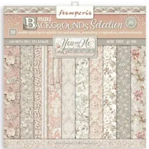 Stamperia - You And Me - Backgrounds - 12"x12" Paper Pad (SBBL114)

Stamperia exclusive designs. Paper Pad with 10 double-sided patterned paper. Thickness: heavyweight paper 170 g/m² Size: 12 "x 12" - 30,48 x 30,48 cm, Features: Acid & lignin free
Made in Italy. 