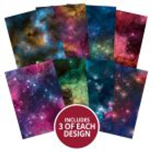 Hunkdory - Adorable Scorable Pattern Packs - Glistening Galaxies - Cardstock - 24 A4 Sheets (ASMIX157)
The ground-breaking and market-leading Adorable Scorable Cardstock is back with 6 new additions. Our Pattern Packs range has been designed to complement any card design you have in mind. This is Adorable Scorable with a difference - rather than our single colour cardstock, this selection has a myriad of fantastic patterns in bold and beautiful colours.
Your cards and projects will be out of this world with the Adorable Scorable Pattern Packs – Glistening Galaxies. This selection features 8 dark and dramatic galaxy prints in a mesmerising selection of ombre colours. The deep moody blue, pink, green and purple colours spread like ink across the cardstock with twinkling white stars dotted throughout. This captivating cardstock will work magically with glitters, gemstones, sequins, coloured Mirri and glitter card from your stash.
This incredible cardstock will add a real stand-out touch to crafters' makes, whether that is for backgrounds, matting and layering, box-making and more! The Adorable Scorable heavyweight 350gsm finish ensures a secure and sturdy base for all projects and it has become crafters’ signature finish, giving their crafts the extra touch of glamour and luxury to any design. Hunkdory - Adorable Scorable Pattern Packs - Glistening Galaxies - Cardstock - 24 A4 Sheets (ASMIX157)
The ground-breaking and market-leading Adorable Scorable Cardstock is back with 6 new additions. Our Pattern Packs range has been designed to complement any card design you have in mind. This is Adorable Scorable with a difference - rather than our single colour cardstock, this selection has a myriad of fantastic patterns in bold and beautiful colours.
Your cards and projects will be out of this world with the Adorable Scorable Pattern Packs – Glistening Galaxies. This selection features 8 dark and dramatic galaxy prints in a mesmerising selection of ombre colours. The deep moody blue, pink, green and purple colours spread like ink across the cardstock with twinkling white stars dotted throughout. This captivating cardstock will work magically with glitters, gemstones, sequins, coloured Mirri and glitter card from your stash.
This incredible cardstock will add a real stand-out touch to crafters' makes, whether that is for backgrounds, matting and layering, box-making and more! The Adorable Scorable heavyweight 350gsm finish ensures a secure and sturdy base for all projects and it has become crafters’ signature finish, giving their crafts the extra touch of glamour and luxury to any design.