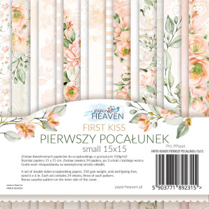 Paper Heaven - First Kiss - 6"x 6" Paper Pad (PH_PPsset)
Paper Pad containing 24 - 6"x 6" sheets. Each sheet has the pattern on one side and the other side, a pattern which can be used as cut out elements. Paper Weight: 250 gsm. Acid & Lignin free. Paper Heaven - First Kiss - 6"x 6" Paper Pad (PH_PPsset)
Paper Pad containing 24 - 6"x 6" sheets. Each sheet has the pattern on one side and the other side, a pattern which can be used as cut out elements. Paper Weight: 250 gsm. Acid & Lignin free.