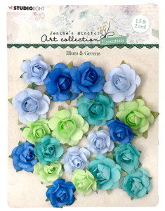 Studio Light - Paper Flowers - Blues & Greens - Essentials (JMA-ES-FLOW08)
Embellishments for projects like scrapbooking, making cards or home decor.
Jenine`s Mindful Art Collection "Essentials". Mindful Art is consciously taking time for yourself to express your thoughts in a creative way. Anything is possible here. There are no rules, the only rule is that you let your true feelings speak and that you let your heart, head and hands work together. Only then you can truly give yourself and are you being Mindful. 20 pcs; Size: Largest 2 cm, Smallest 1.5 cm. 20 pcs; Size: Largest 0.8 in, Smallest 0.6 in. Studio Light - Paper Flowers - Blues & Greens - Essentials (JMA-ES-FLOW08)
Embellishments for projects like scrapbooking, making cards or home decor.
Jenine`s Mindful Art Collection "Essentials". Mindful Art is consciously taking time for yourself to express your thoughts in a creative way. Anything is possible here. There are no rules, the only rule is that you let your true feelings speak and that you let your heart, head and hands work together. Only then you can truly give yourself and are you being Mindful. 20 pcs; Size: Largest 2 cm, Smallest 1.5 cm. 20 pcs; Size: Largest 0.8 in, Smallest 0.6 in.