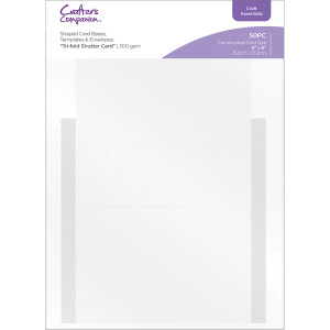 Crafter's Companion - Tri-Fold Shutter Card (CC-CB-TRISHUT)
Shape up your crafting and create fun and unique cards in minutes with Everyday Shaped Card Bases from Crafter’s Companion! Each set includes pre-cut and scored shaped card blanks, so you can master more advanced, dimensional card styles with no die cutting or measuring needed. Use the matching stencils to customise decorative layers and pop your finished card into an included envelope - ready to impress friends and family for so many occasions!
Craft a true showstopper in seconds - The Tri-fold Shutter Card set includes 24 die-cut and scored card blanks to create 6” x 6” cards with a fun stepped design that pops out when the card is opened! This impressive and unique card is sure to impress at birthdays, special occasions and more!
Advanced card making made easy! Each card blank has already been measured, cut and scored - all you have to do is fold and burnish the score lines to build a dimensional and show stopping card in just a few simple steps and with no die-cutting needed. Perfect for beginner cardmakers or experienced crafters looking to try something new! With six different shapes to choose from, why not take a look at the full Everyday Shaped Card Bases collection from Crafter’s Companion?
Customise your make - You’ll also receive two stencils to create panels, perfectly sized and shaped to match each shaped card design. Simply trace the shapes, cut out with scissors or a craft knife and use adhesive foam pads or red liner tape to attach to your card. Customise your design by layering your stencilled panels in different shades of card or patterned paper, then finish with stamped sentiments, toppers and embellishments to match your occasion.
Make 24 impressive cards - Each Everyday Shaped Card Base set includes 24 card blanks, 24 envelopes and two coordinating stencils. So, you can create 24 finished cards to match any occasion, theme or event. And each card blank is 300gsm thickness, so whether you’re crafting for a big birthday or batch-making wedding stationery, you can be sure of a professional finish.
Shaped card blanks to create 24 Tri-fold Shutter Cards.
Each blank is pre-cut and scored - just fold your card together!
Includes two co-ordinating stencils to add decorative panels and layers.
24 envelopes included in the set - ready to send to friends and family.
Finished card measures 6” x 6”. Crafter's Companion - Tri-Fold Shutter Card (CC-CB-TRISHUT)
Shape up your crafting and create fun and unique cards in minutes with Everyday Shaped Card Bases from Crafter’s Companion! Each set includes pre-cut and scored shaped card blanks, so you can master more advanced, dimensional card styles with no die cutting or measuring needed. Use the matching stencils to customise decorative layers and pop your finished card into an included envelope - ready to impress friends and family for so many occasions!
Craft a true showstopper in seconds - The Tri-fold Shutter Card set includes 24 die-cut and scored card blanks to create 6” x 6” cards with a fun stepped design that pops out when the card is opened! This impressive and unique card is sure to impress at birthdays, special occasions and more!
Advanced card making made easy! Each card blank has already been measured, cut and scored - all you have to do is fold and burnish the score lines to build a dimensional and show stopping card in just a few simple steps and with no die-cutting needed. Perfect for beginner cardmakers or experienced crafters looking to try something new! With six different shapes to choose from, why not take a look at the full Everyday Shaped Card Bases collection from Crafter’s Companion?
Customise your make - You’ll also receive two stencils to create panels, perfectly sized and shaped to match each shaped card design. Simply trace the shapes, cut out with scissors or a craft knife and use adhesive foam pads or red liner tape to attach to your card. Customise your design by layering your stencilled panels in different shades of card or patterned paper, then finish with stamped sentiments, toppers and embellishments to match your occasion.
Make 24 impressive cards - Each Everyday Shaped Card Base set includes 24 card blanks, 24 envelopes and two coordinating stencils. So, you can create 24 finished cards to match any occasion, theme or event. And each card blank is 300gsm thickness, so whether you’re crafting for a big birthday or batch-making wedding stationery, you can be sure of a professional finish.
Shaped card blanks to create 24 Tri-fold Shutter Cards.
Each blank is pre-cut and scored - just fold your card together!
Includes two co-ordinating stencils to add decorative panels and layers.
24 envelopes included in the set - ready to send to friends and family.
Finished card measures 6” x 6”.