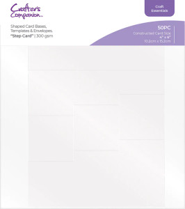Crafter's Companion - Step Rocker Card (CC-CB-STEPRO)
The Step Card Blanks from Crafter's Companion contains 24 shaped card blank bases that have been pre-scored for your convenience, with 24 co-ordinating envelopes. Taking the stress out of cardmaking, this set is made from high quality 300gsm cardstock and is an ideal blank canvas for dimensional rocker step cards. Perfect for using with ink, paint, pencils, glitters, decoupage papers and more to adorn & decorate your card makes! Card Colour: White, Envelope Colour: White
Card size (constructed): 10.2cm x 15.2cm | 4in x 6in. Crafter's Companion - Step Rocker Card (CC-CB-STEPRO)
The Step Card Blanks from Crafter's Companion contains 24 shaped card blank bases that have been pre-scored for your convenience, with 24 co-ordinating envelopes. Taking the stress out of cardmaking, this set is made from high quality 300gsm cardstock and is an ideal blank canvas for dimensional rocker step cards. Perfect for using with ink, paint, pencils, glitters, decoupage papers and more to adorn & decorate your card makes! Card Colour: White, Envelope Colour: White
Card size (constructed): 10.2cm x 15.2cm | 4in x 6in.